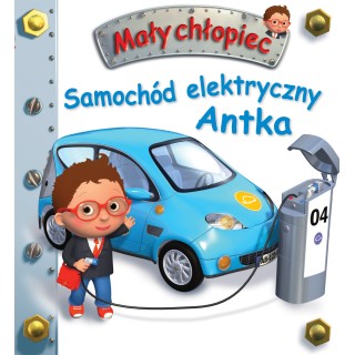 Samochód elektryczny Antka. Mały chłopiec