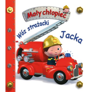 Wóz strażacki. Mały chłopiec